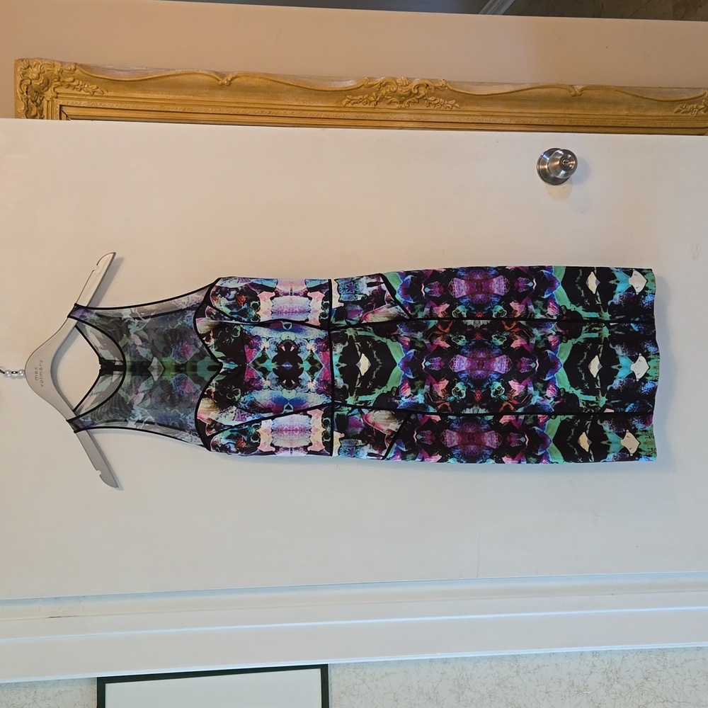 Lovely Milly jewel tone Coco Orchid bodycon Dress 4 EUC - Picture 4 of 15